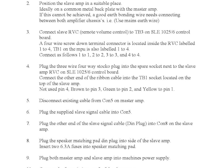 Sound Leisure - Amplifier - Identifier - Systems - MK6 -  MK7 - MK8 - Microphone - Slave -Operating Instructions-Service Manual-User Manual