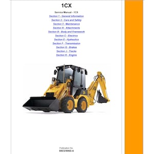 JCB 1CX - Workshop Manual - Service Manual - Parts Manual - Owners Manual (pdf Download)