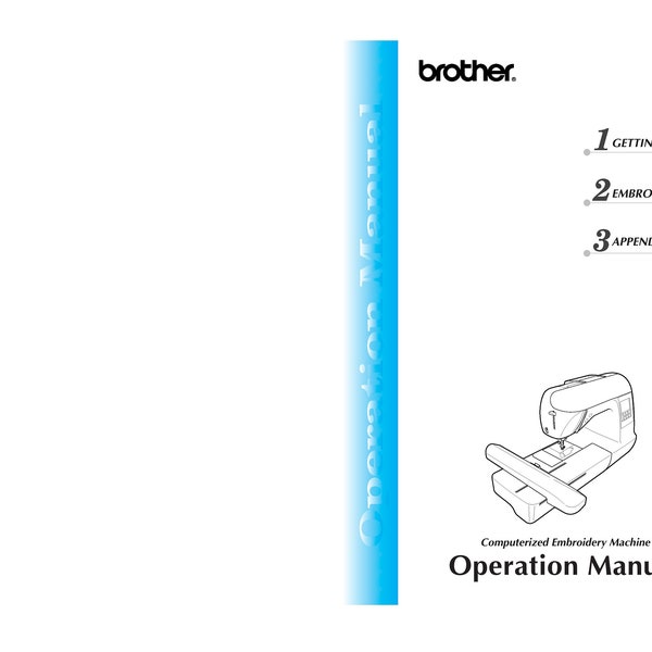 Brother PE770 Sewing Machine Instruction Manual - User Manual - Complete User Guide