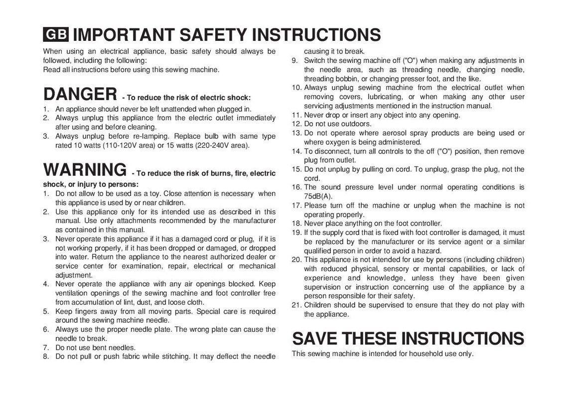 Singer 2277 TRADITION Sewing Machine Instruction Manual User Manual