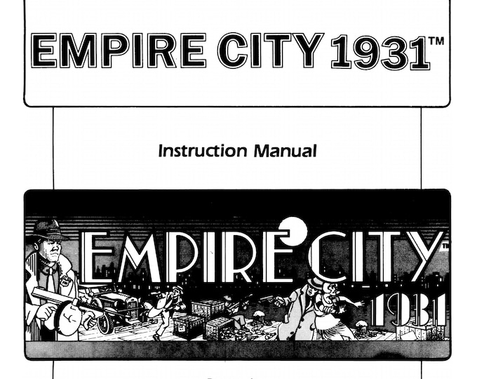ROMSTAR - EMPIRE CITY 1931 - Service Manual - Parts Manual - Owner manual -  Pdf Download