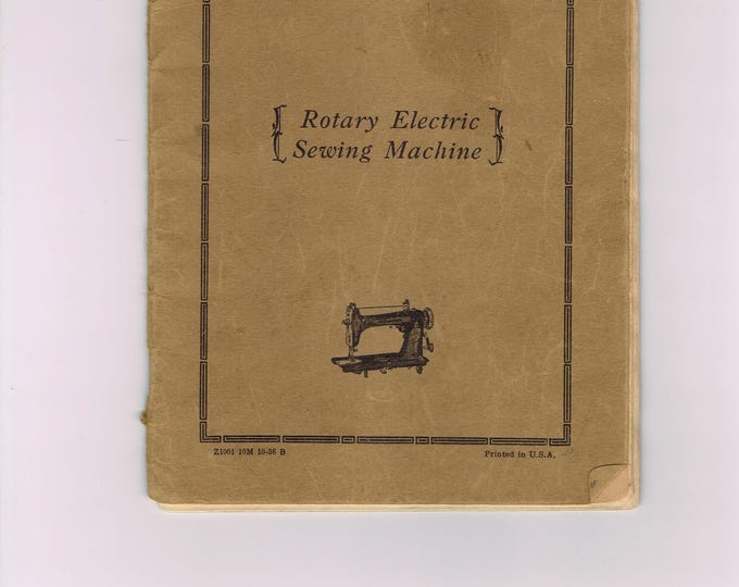 Eldredge-Improved-Rotary- B - Sewing Machine - Service Manual - Instruction Manual -  Wiring Diagram - Schematic - Operation Manual