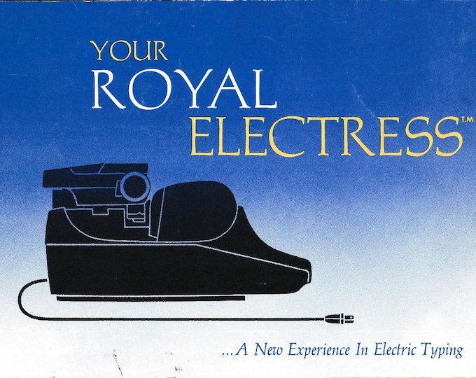 Royal Electress Typewriter Instruction Manual - User Manual - Complete User Guide