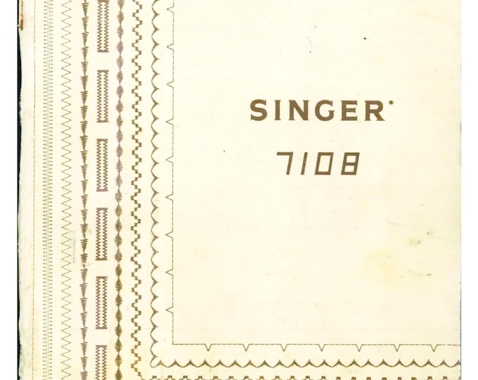 Singer 7108 Sewing Machine Instruction Manual - User Manual - Complete User Guide - English