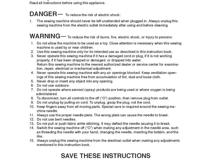 Janome MC11000 Sewing Machine Instruction Manual - User Manual - Complete User Guide