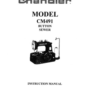 CONSEW CM491 Sewing Machine Instruction Manual - User Manual - Complete User Guide - English
