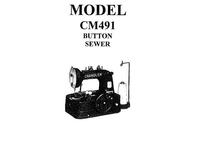 CONSEW CM491 Sewing Machine Instruction Manual - User Manual - Complete User Guide - English