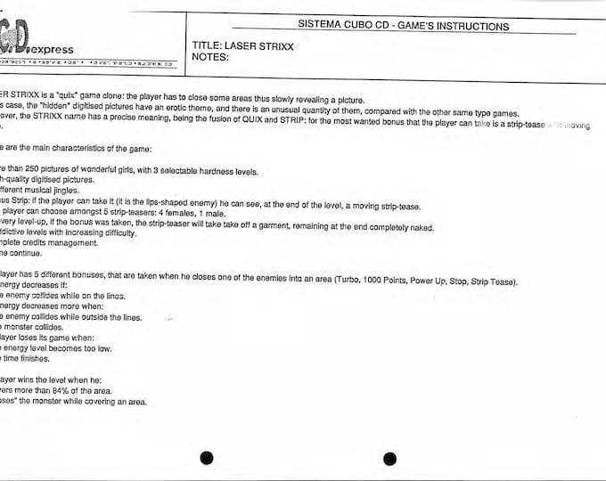 CD EXPRESS - Laser STRIXX - Pinout - Service Manual - Parts Manual - Owner manual -  Pdf Download