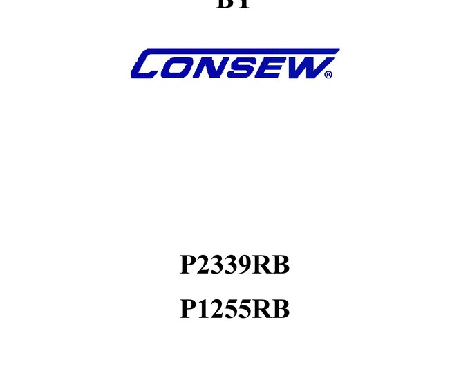 CONSEW PREMIER P2339RB-P1255RB Sewing Machine Instruction Manual - User Manual - Complete User Guide - English