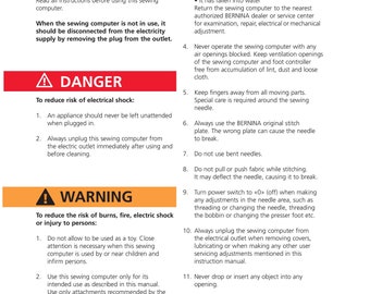 BERNINA artista 730 Sewing Machine Instruction Manual - English