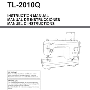 Manual de instrucciones de la máquina de coser Juki TL2010Q - Guía del usuario