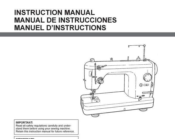 Juki TL2010Q Sewing Machine Instruction Manual - User Manual - Complete User Guide