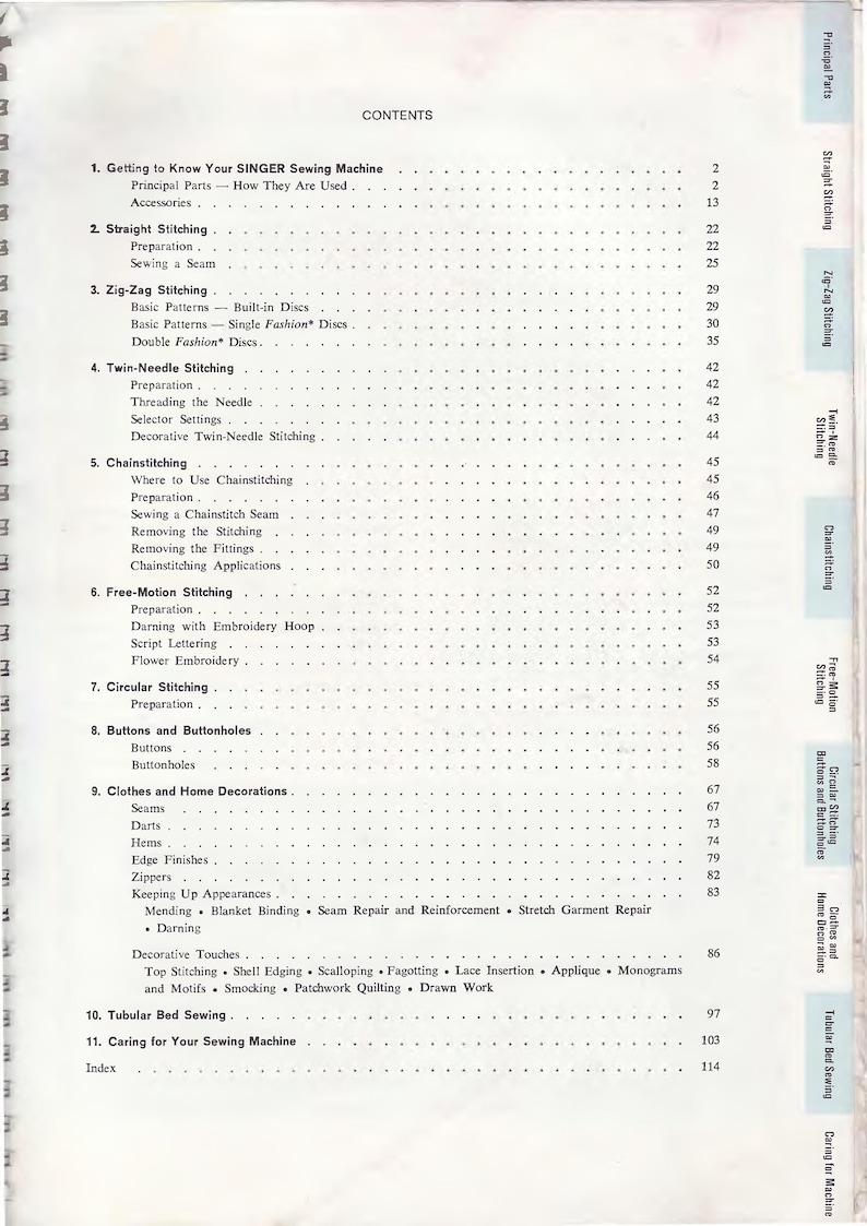 Singer 700-720 Sewing Machine Instruction Manual - English (PDF) - Etsy