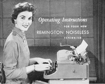 Remington Noiseless 10-1950 Typewriter Instruction Manual (Digital PDF Download)