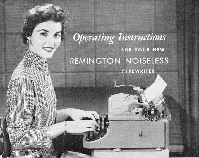 Remington Noiseless 10-1950 Typewriter Instruction Manual - User Manual - Complete User Guide