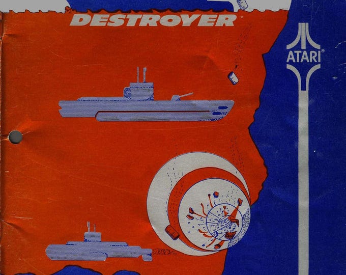 ATARI - DESTROYER (TM-106) - 1ST Printing - Service Manual - Parts Manual - Owner manual -  Pdf Download