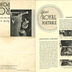 Royal O 1936 Typewriter Instruction Manual - User Manual - Complete User Guide