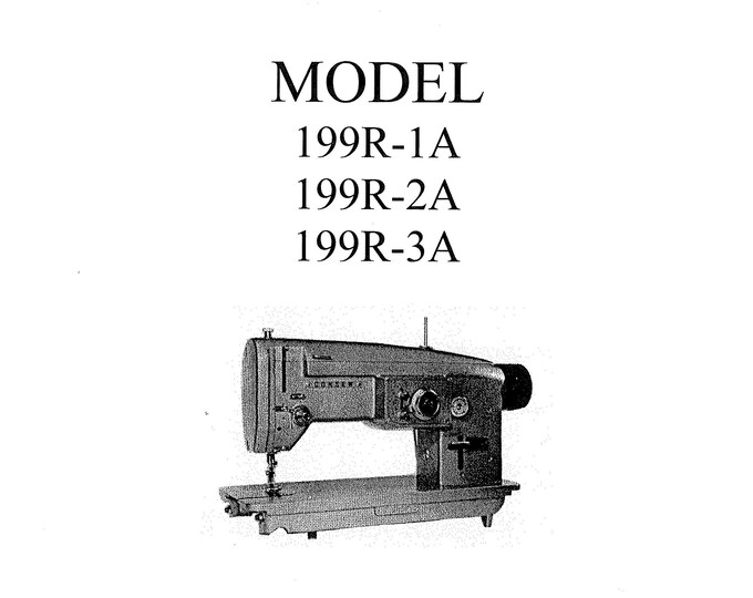 CONSEW 199R-1A-2A-3A Sewing Machine Instruction Manual - User Manual - Complete User Guide - English