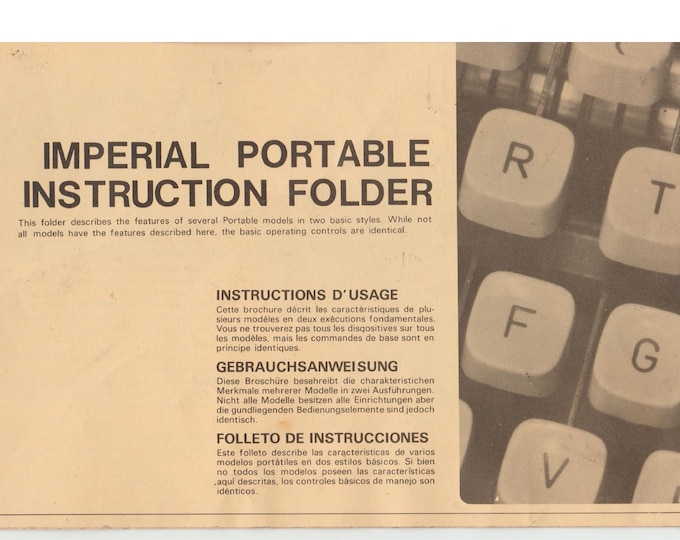 Imperial Litton-203 Typewriter Instruction Manual - User Manual - Complete User Guide