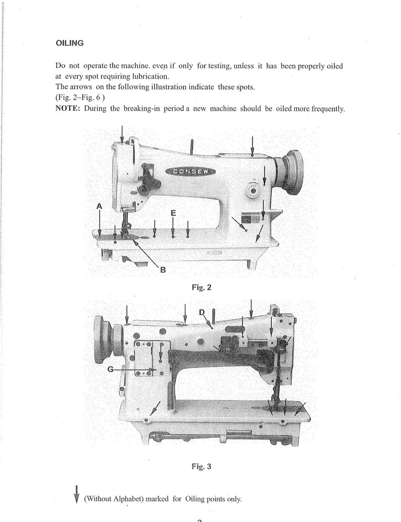 CONSEW 206RB5 Sewing Machine Instruction Manual User Manual Etsy