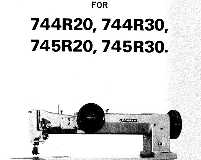 CONSEW 744R20-744R30-745R20-745R30 Sewing Machine Instruction Manual - User Manual - Complete User Guide - English
