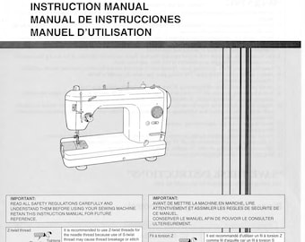 Juki TL98E Sewing Machine Instruction Manual - User Guide