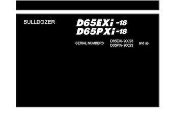 Komatsu D65EXI-18 D65PXI-18 Bulldozer Verkstadsmanual (PDF)