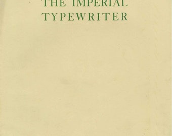 Imperial Typewriter User Manual: Complete Guide (Digital PDF Download)