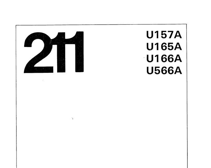 Singer-211U157A-211U165A-211U166A-211U566A-Service-Manual- Repair Manual - English