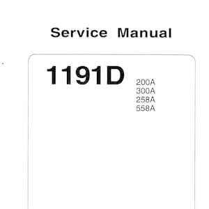May include: Black and white service manual for Singer Industrial Products model 1191D. The manual covers models 200A, 300A, 258A, and 558A.