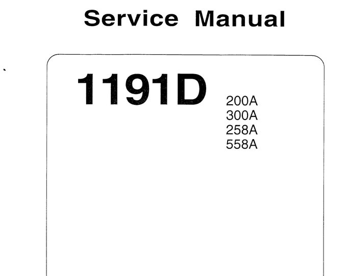 Singer-1191D200A-1191D300A-1191D258A-1191D558A-Service-Manual Repair Manual - English
