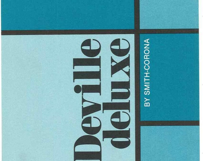 Smith-Corona Deville Deluxe 1980 Typewriter Instruction Manual - User Manual - Complete User Guide