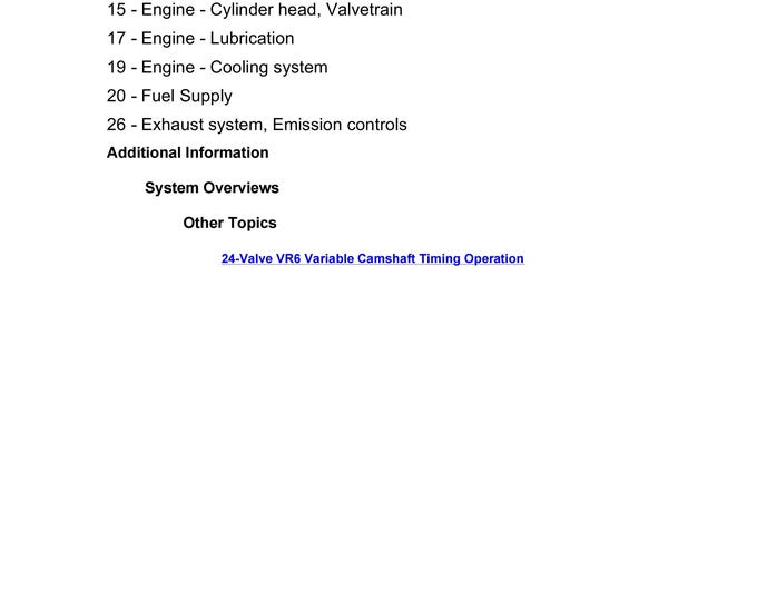VW Golf 1999-2005 Service Manual (PDF Download)