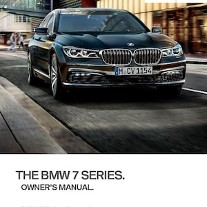 BMW 7 Series G11 - G12 2015-2022 Owners Manual - English