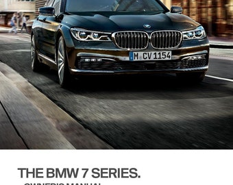 BMW 7 Series G11 - G12 2015-2022 Owners Manual - English