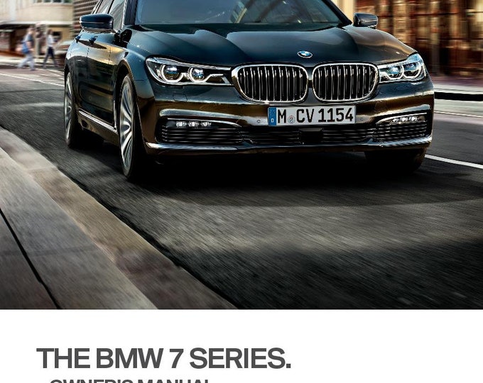 BMW 7 Series G11 - G12 2015-2022 Owners Manual - English