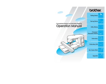 Brother Innov-is NV2800D Sewing Machine Instruction Manual - User Manual - Complete User Guide