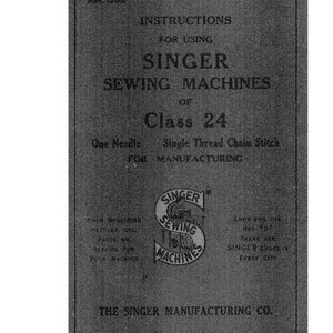 Singer 24 Class - 8142 Sewing Machine Instruction Manual - User Manual - Complete User Guide - English