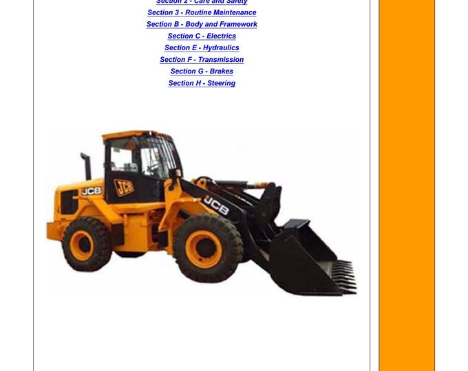 JCB WLS 430ZX - Workshop Manual - Service Manual- Owners manual  (pdf Download)