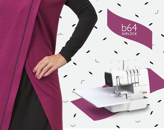 Bernette B64 AIRLOCK  Sewing Machine Instruction Manual - User Manual - Complete User Guide - English