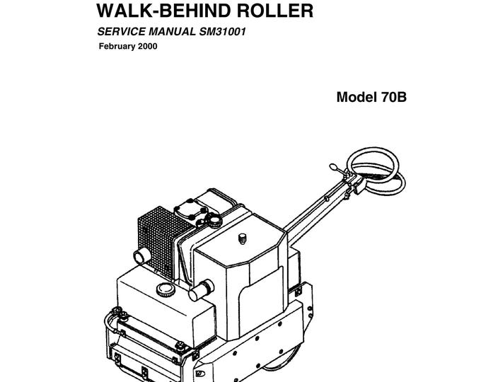 Vibromax Model 70B - Service Manual Workshop Manual - Service Manual - Parts Manual - Owners Manual (pdf Download)