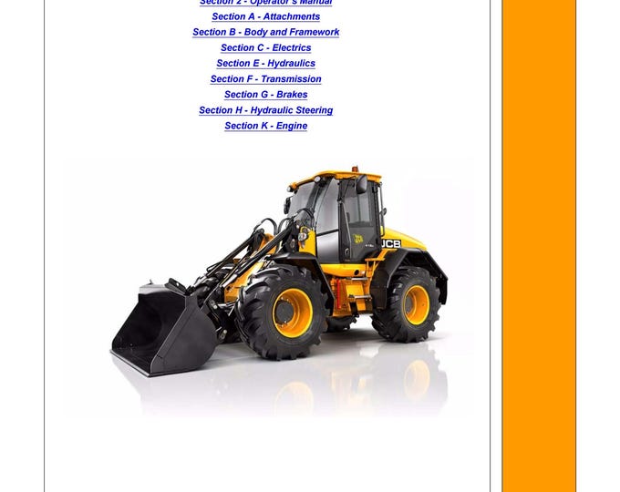 JCB Wheeled Loading Shovel - 418S -Service Manual - Parts Manual - Owners Manual (PDF Download)