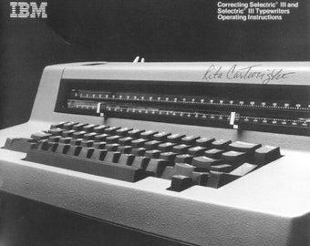IBM Selectric III Typewriter Instruction Manual (Digital PDF Download)