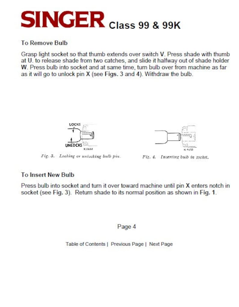 Singer 99 99K Sewing Machine Instruction Manual User Manual Complete