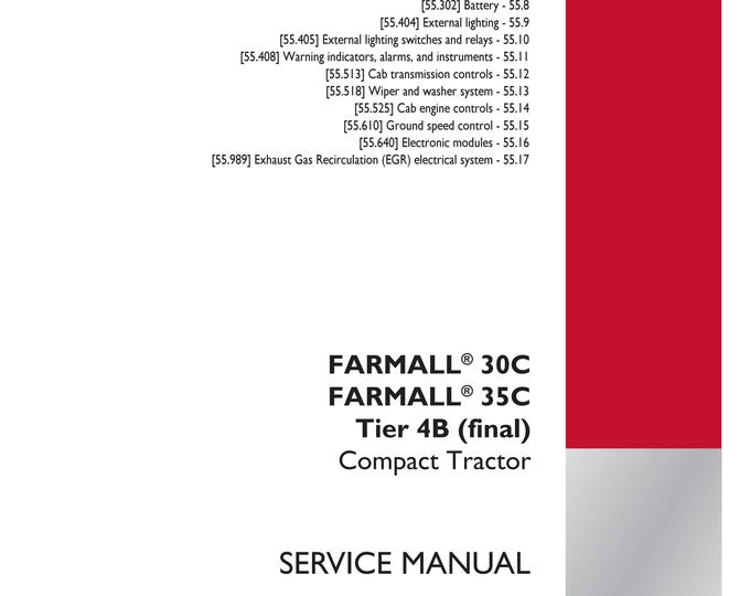 Case Farmall 30C Farmall 35C Tier 4B -Electrical systems - 55-Engine starting system - 201-Repair Manual - Service Manual-(Pdf Download)