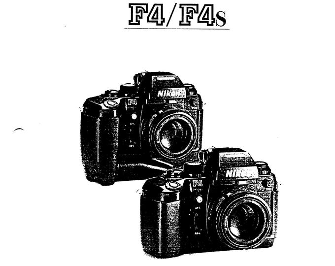 Nikon f4 f4s repair - Service Manual  - Workshop Manual -  PDF Download