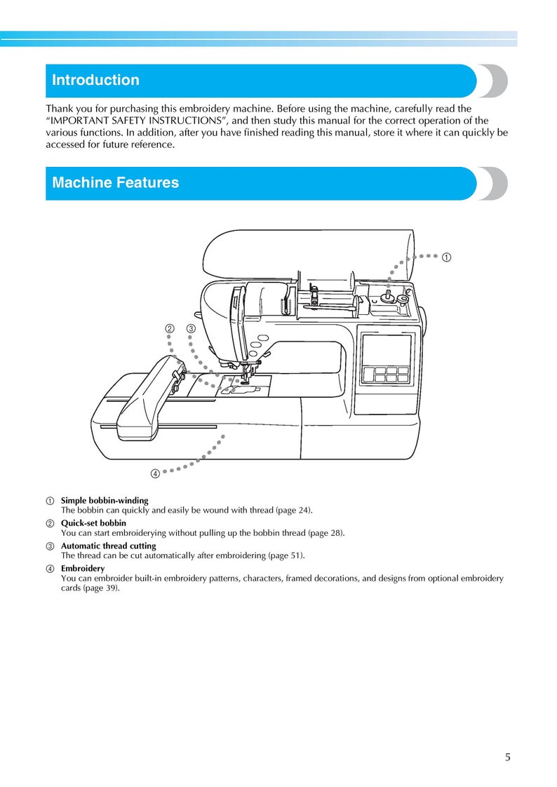 Brother PE770 Sewing Machine Instruction Manual User Manual Complete User Guide Etsy