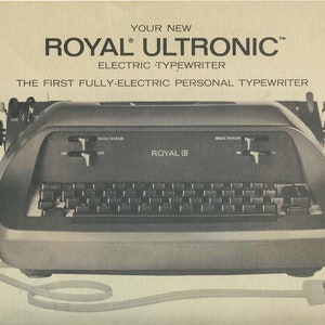 Royal Ultronic Typewriter Instruction Manual - User Manual - Complete User Guide