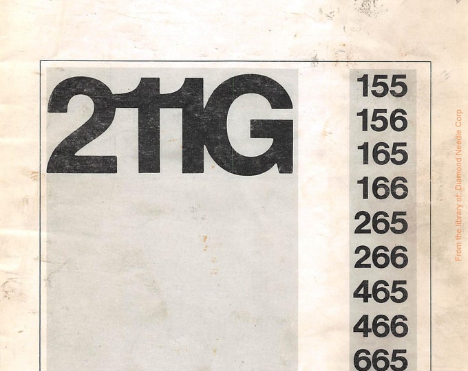 Singer-211G155-211G156-211G165-211G166-211G265-211G266-211G465-211G466-211G665-211G666-211G765-211G766- Repair Manual - English