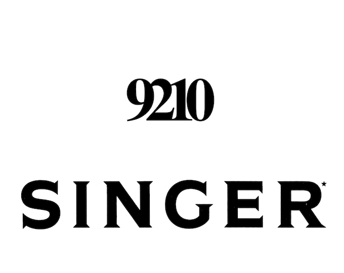 Singer 9210 Sewing Machine Instruction Manual - User Manual - Complete User Guide - English